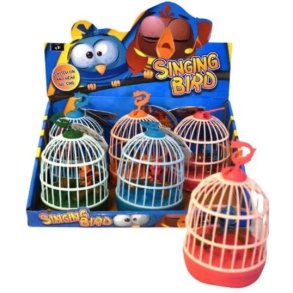 Syngende fugle i bur - assorterede farver
