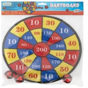 Dartskive i velkro med 3 bolde