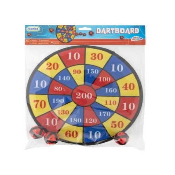 Dartskive i velkro med 3 bolde