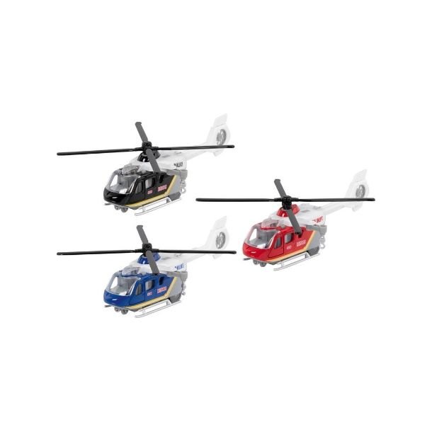 Helikopter med lyd 19cm metal