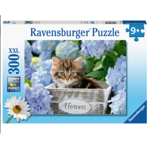 Ravensburger puslespil - 300 brikker med lille killing