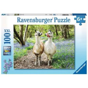 Ravensburger puslespil - 100 brikker med Llama Love
