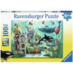 Ravensburger puslespil - 100 brikker med Undervandsby