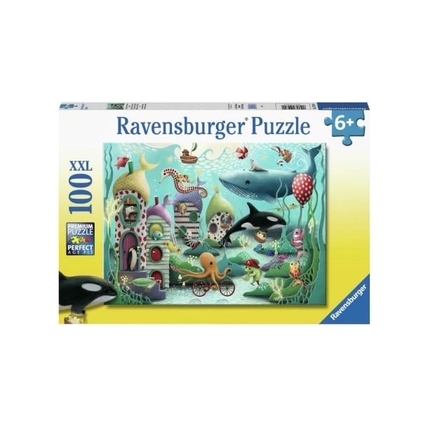 Ravensburger puslespil - 100 brikker med Undervandsby
