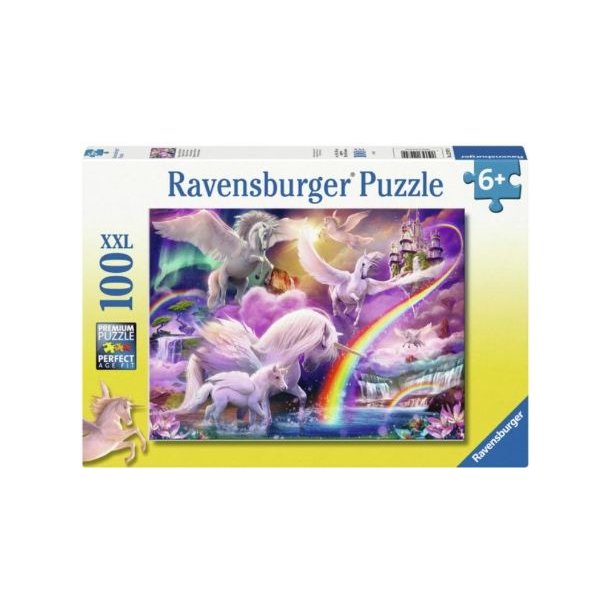 Ravensburger puslespil - 100 brikker med pegasus enhjrninger
