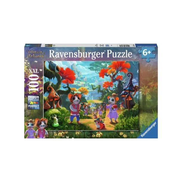 Ravensburger puslespil - 100 brikker med Muse og Helium, billede i billede