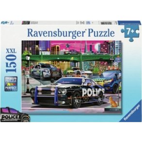 Ravensburger puslespil - 150 brikker med Politi p� patrulje
