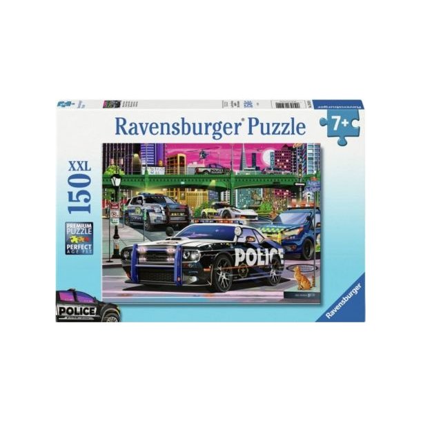 Ravensburger puslespil - 150 brikker med Politi p� patrulje