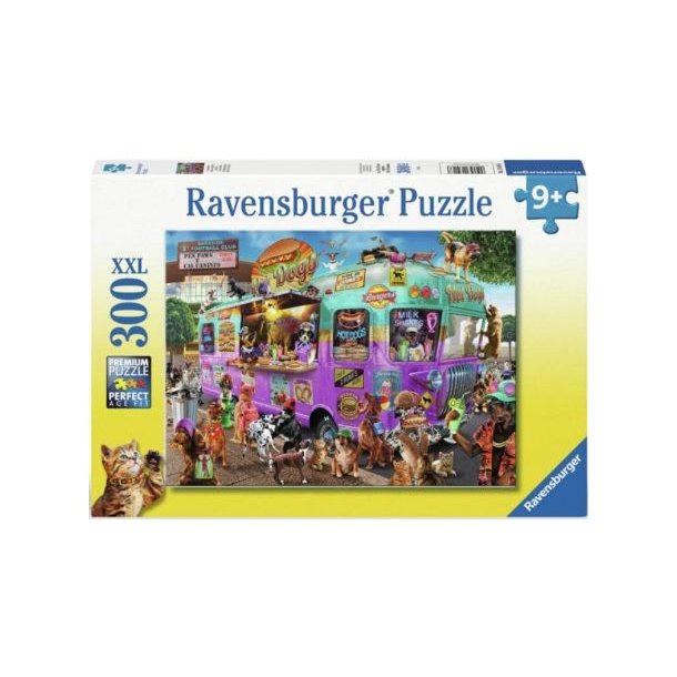 Ravensburger puslespil - 300 brikker med Hot Diggity Dogs