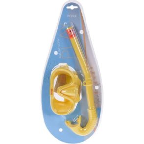 DYKKERMASKE M/SNORKEL, JUNIOR, GUL