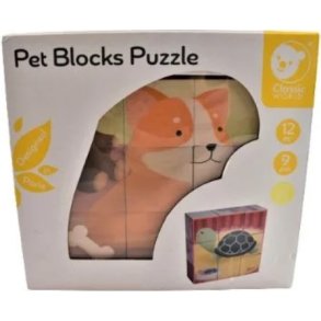 Blokpuslespil med kledyr