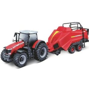 BURAGO Massey Ferguson 8740S med Ballepresser