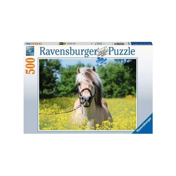 Ravensburger puslespil - 500 brikker med hvid hest
