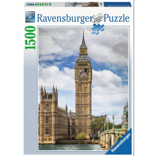 Ravensburger funny cat on Big Ben 1500