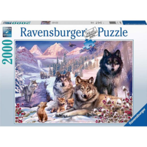 Ravensburger puslespil - 2000 brikker med ulve i sne