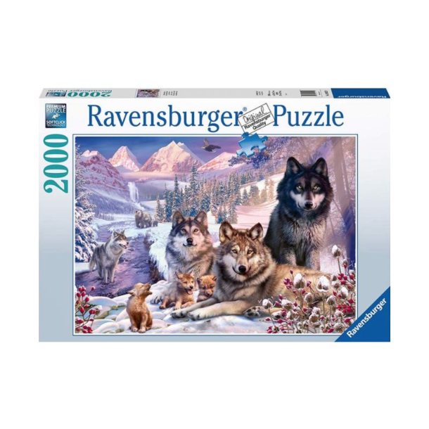 Ravensburger puzzle, ulve i sne 2000 brk