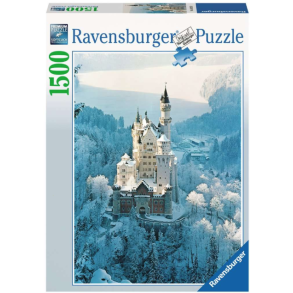 Ravensburger puslespil - 1500 brikker med Neuschwanstein Castle in Winter
