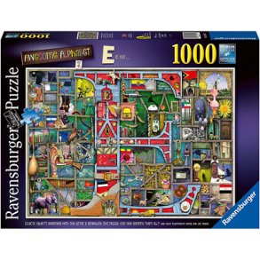 Ravensburger puslespil - 1000 brikker med Awesome Alphabet E 1000p