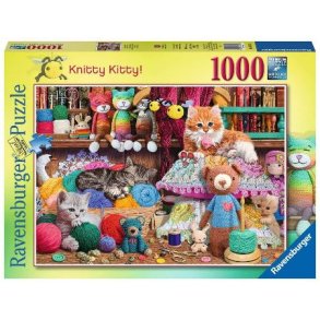 Ravensburger puslespil - 1000 brikker med Knitty Kitty