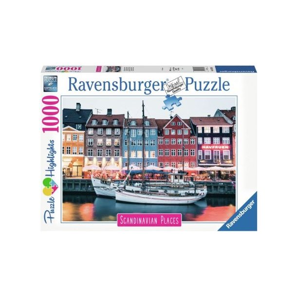 Ravensburger puslespil - 1000 brikker med Nyhavn