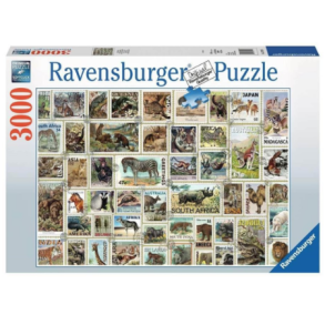 Ravensburger puslespil - 3000 brikker med animal stamps