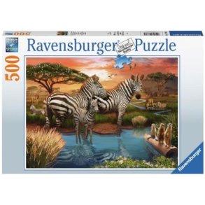 Ravensburger puslespil - 500 brikker med zebraer