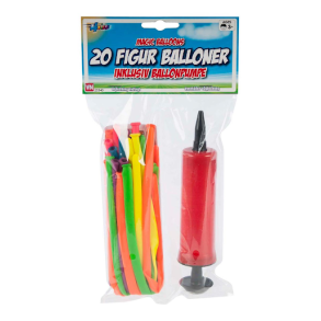 Figur balloner 20 stk med pump