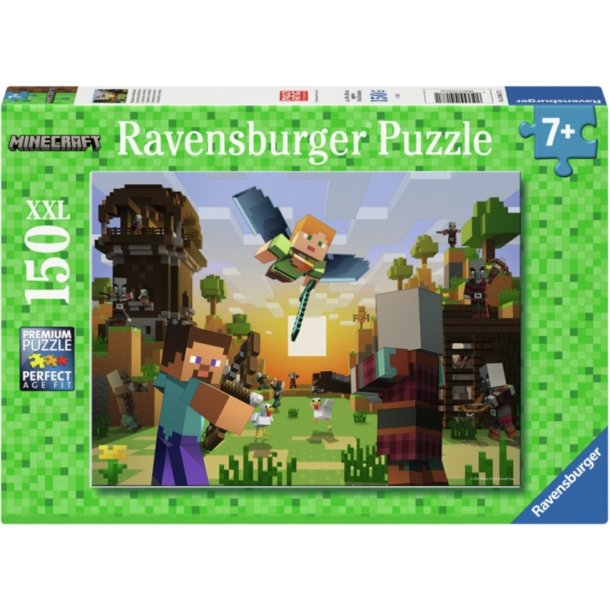 Ravensburger puslespil - 150 brikker med Minecraft