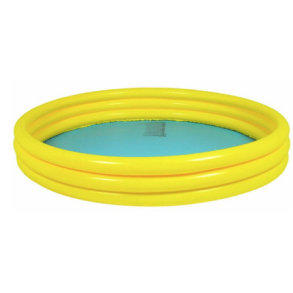 Badebassin, oppustelig pool med 3 ringe, 157cm x 25cm h. asst farver rd eller gul