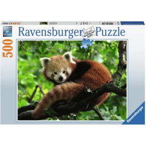Ravensburger puslespil - 500 brikker med R�d panda