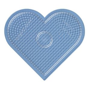 Hama Midi Perleplade Hjerte Stor (transparent)