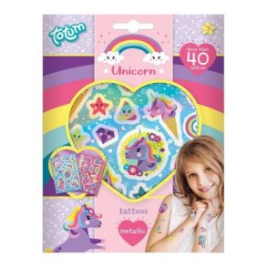 Enhjrning metalliske tatoos