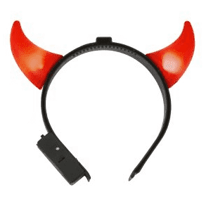 Djvlehorn hovedbjle med lys uden batteri