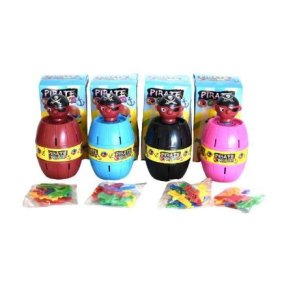 Piratspil 12x6,5cm i t�nde m/sabler