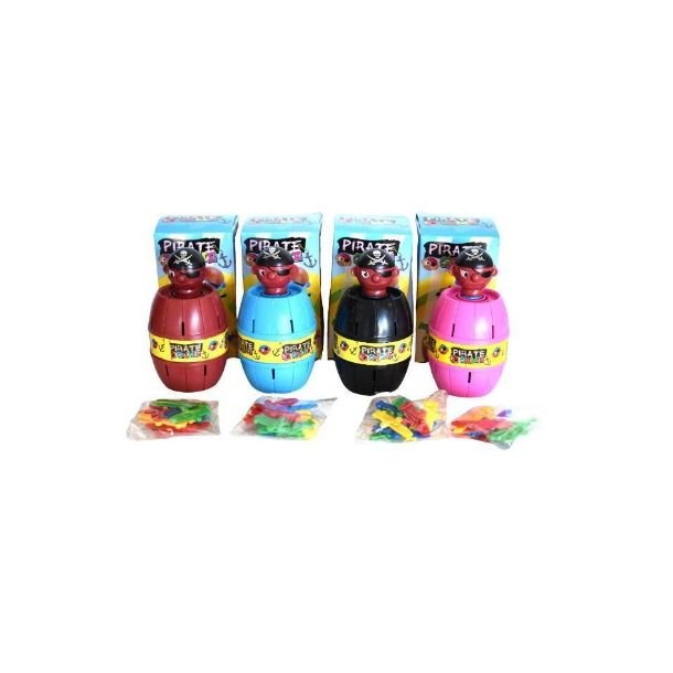 Piratspil 12x6,5cm i t�nde m/sabler