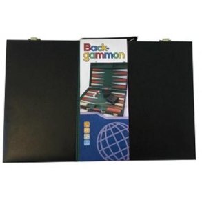Backgammon i sort kuffert