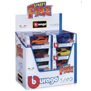Burago street fire 24 forskellige biler 1/43