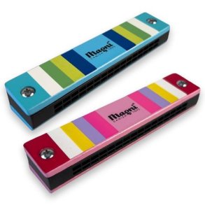 Magni | Mundharmonika med striber 12 toner