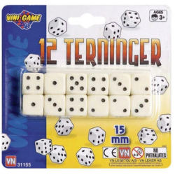 Terninger 12stk p kort