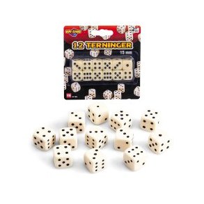 Terninger 12stk p kort