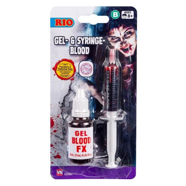 Falsk blodst m. sprjte