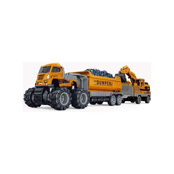 KLX die-cast Dumper med dobbelt h�ngere