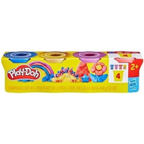Play-Doh modellervoks 4-Pak 340 g Metallisk
