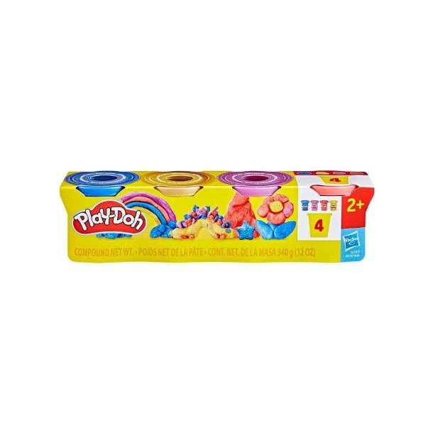Play-Doh modellervoks 4-Pak 340 g Metallisk