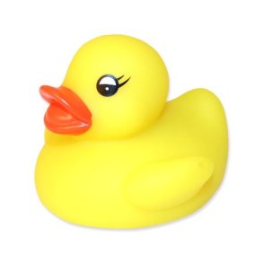 Magni Badeand gul med lys