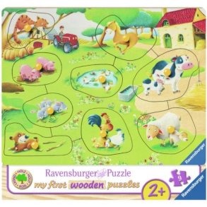 Ravensburger Trpuslespil - med bondegrdsdyr