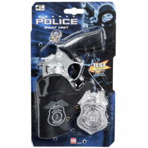 Politi st pistol og skilt