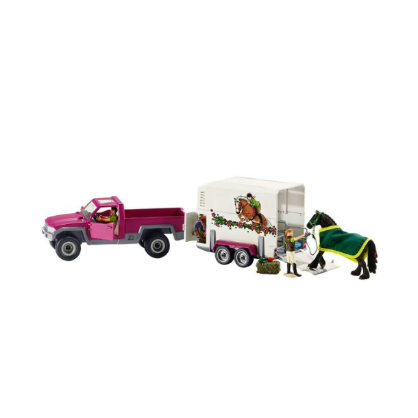 Schleich pickup with horse box