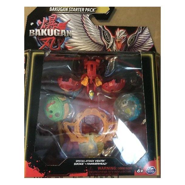 BAKUGAN starter pack - Ventri, Smoke, Hammerhead