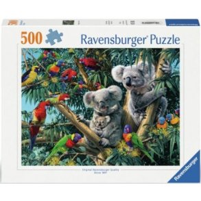 Ravensburger puslespil - 500 brikker med Koalaer i et tr